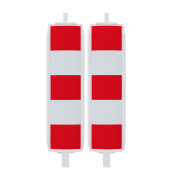 Plastic traffic panel type 60 | blocked | film RA2/C | on both sides | red / white